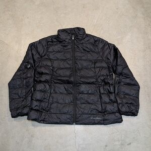 Eddie Bauer 650 Fill Down Jacket Women's XL Flaws Black